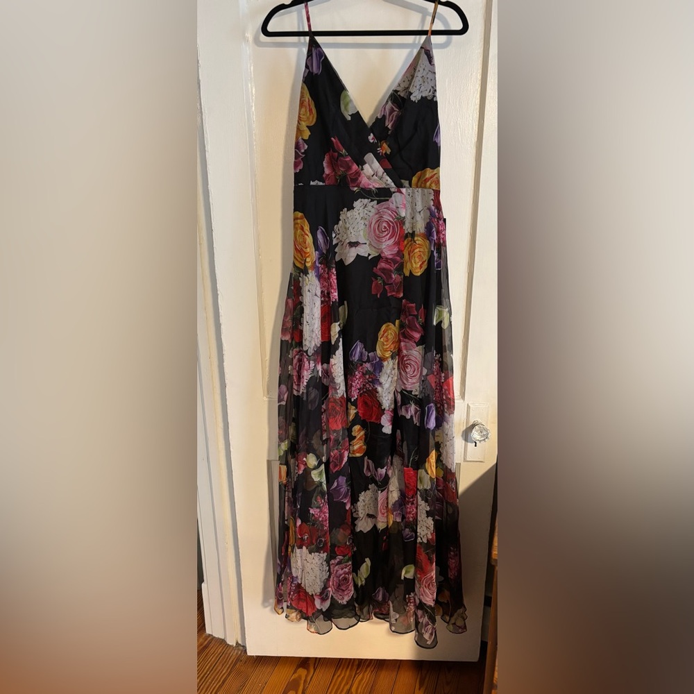 Baltic Born Soieblu Floral Black Maxi Dress NWT Size Large
